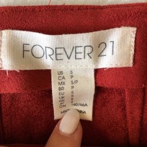 Forever 21 Skirts - Forever 21 Suede Fringe Skirt- Brick Red Forever 21 Skirts - Forever 21 Suede Fringe Skirt- Brick Red
